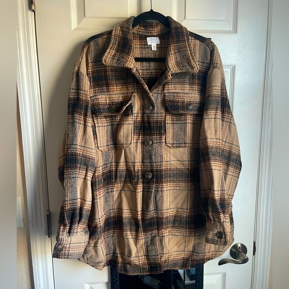 time and tru flannel shacket